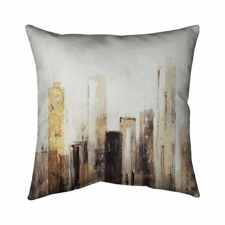 BEGIN HOME DECOR 26 x 26 in. Earthy Tones City-Double Sided Print Indoor Pillow 5541-2626-CI138